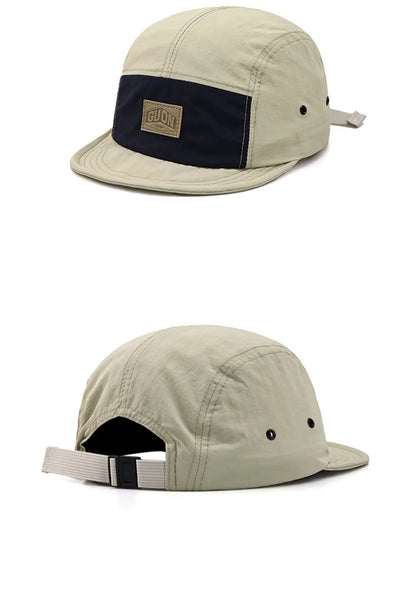 Summer Thin Breathable Quick-drying Baseball Cap Men and Women Outdoor Adventures Sun Protection Short Brim 5-flap Hiking Hats