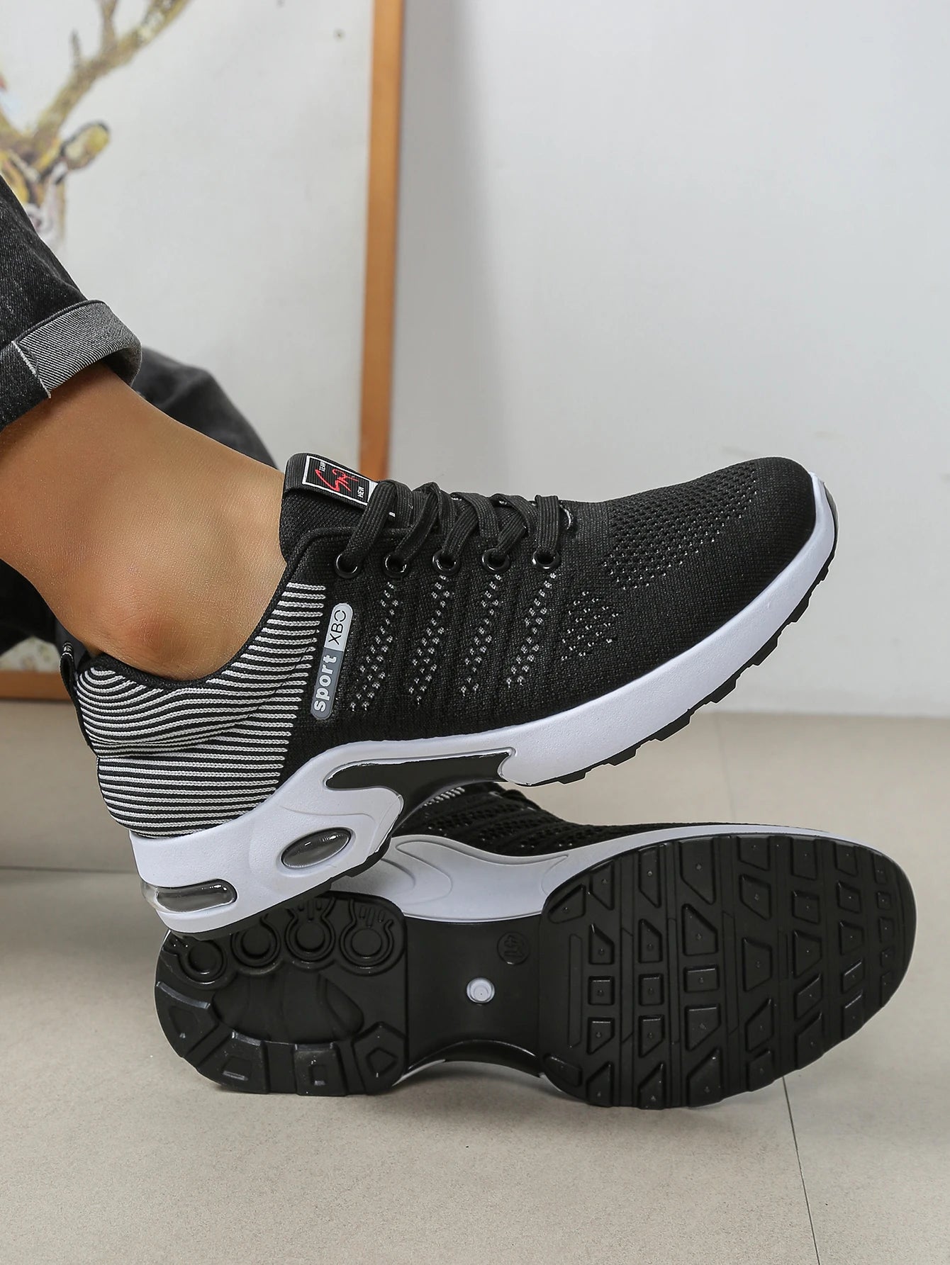 Sapatilhas de Homem Fashion Super Respiráveis com Atacadores para Corrida - Antiderrapantes, duradouras e com conforto almofadado - Sapatilhas de Moda para Homem