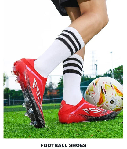 New Men's Football Boots, Non-Slip Boys' Soccer Shoes, Grass Cleats, High-Quality Match Sneakers, Hot-Selling Outdoor High-Top Light Boots