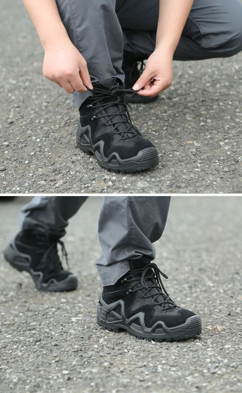 Fans en plein air hommes chasse randonnée tactique désert bottes mâle champ chasse randonnée escalade formation chaussures de sport antidérapantes