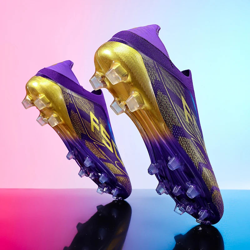 Nouvelles Chaussures de Football pour Hommes Antidérapantes, Crampons de Futsal Intérieur et de Football sur Gazon, Baskets Montantes de Haute Qualité, Meilleures Ventes pour l'Extérieur