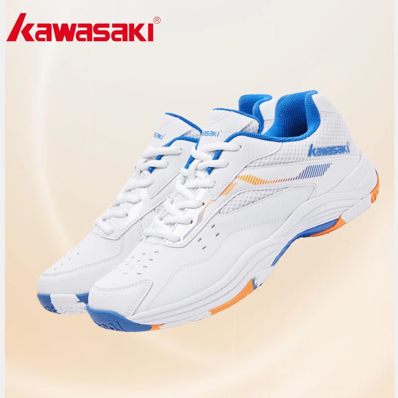 Sapatilhas de badminton masculinas Kawasaki. Sapatilhas desportivas profissionais para mulher. Sapatilhas respiráveis para recintos fechados. K-086