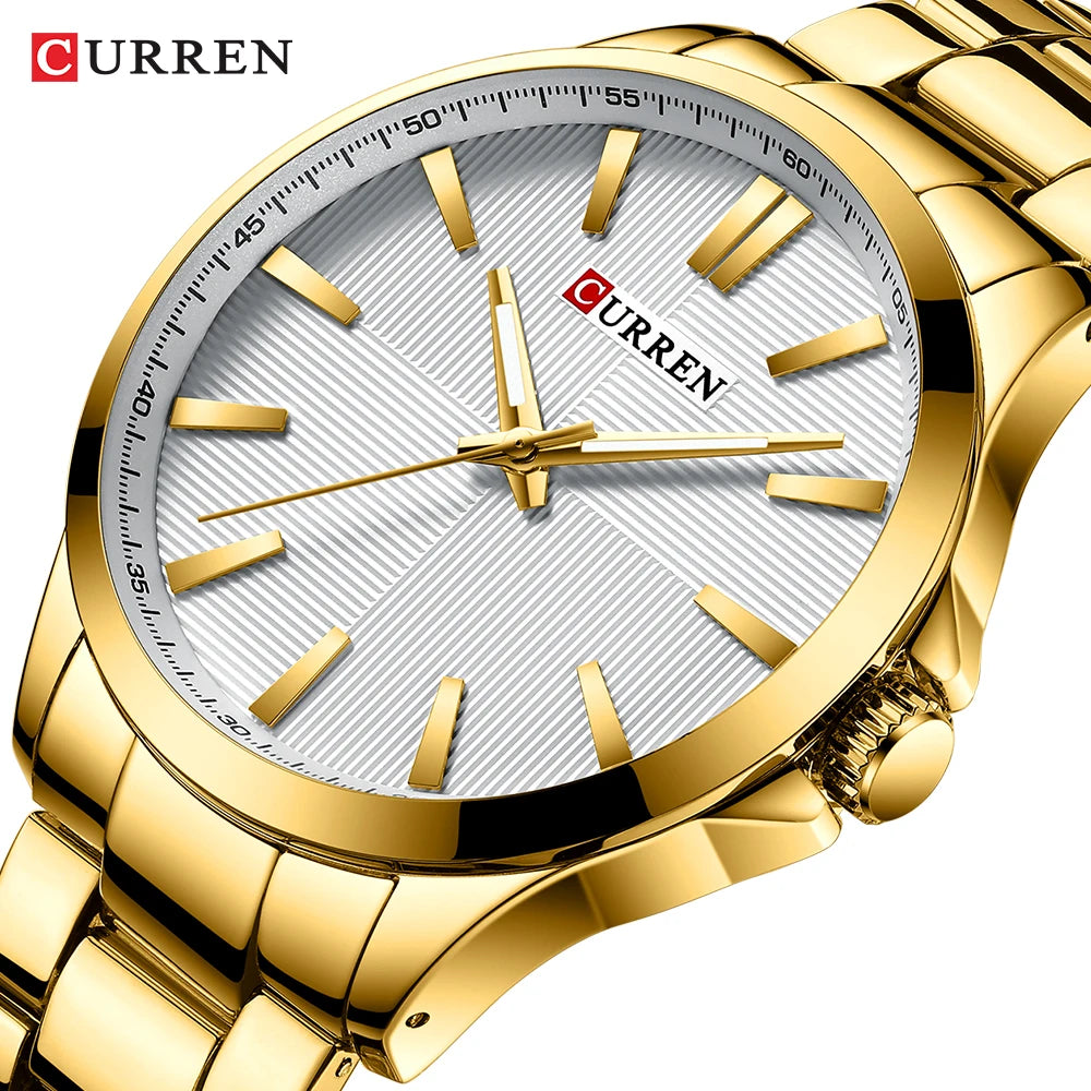 Montre pour homme CURREN – Modèle de luxe, étanche, style militaire, en acier inoxydable – Montre-bracelet sportive (réf. 8322)