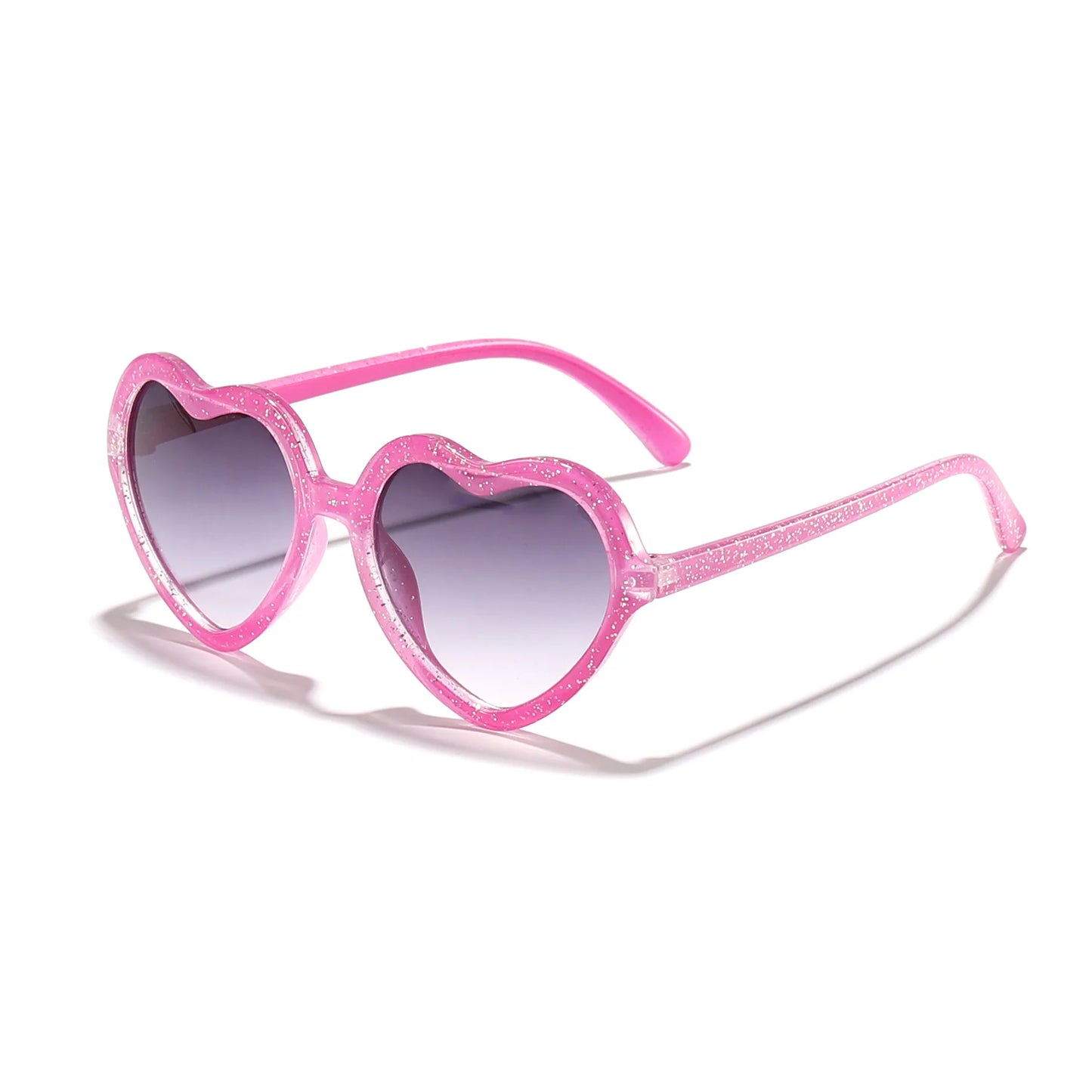 Stylish Kids rose pink Heart Sunglasses UV400 Protection Adjustable Frame for Boys Girls Baby Toddler 0-12 Years eyewear