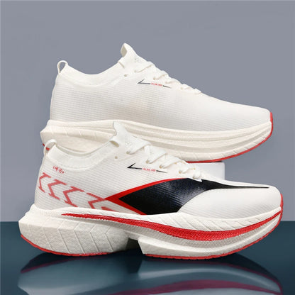 Ténis de corrida Air Cushion para homem, ténis masculinos, ténis de maratona com sola de carbono, ténis de jogging, calçado desportivo para atividades ao ar livre, ténis casuais para homem