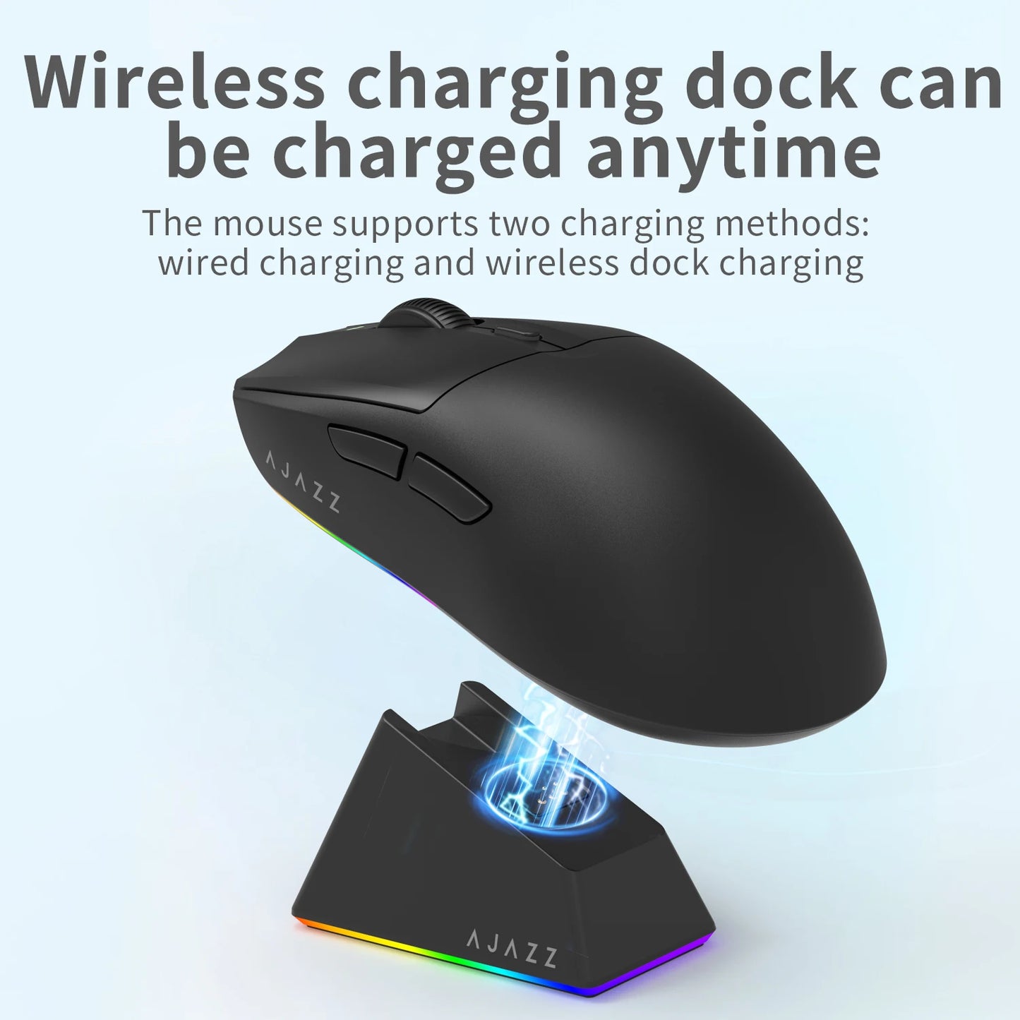 Mouse wireless AJAZZ AJ139Pro/AJ139V2MC con chipset PMW3395/PAW3311, 12000-26000Dpi, mouse da gaming professionale