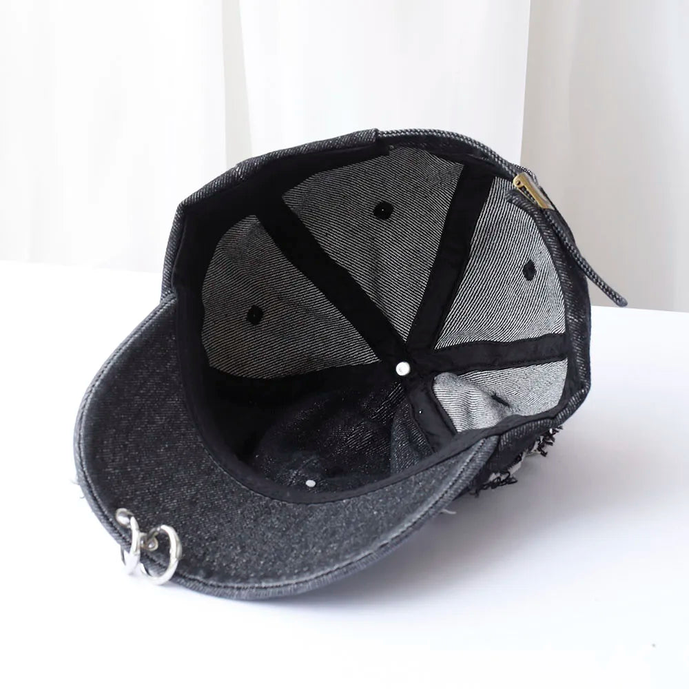 new fashion Girl New Jeans Long Rabbit Ears Cowboy Baseball Hat Wash Graffiti Hip Hop Cap Women Men Party Team Baseball Cap