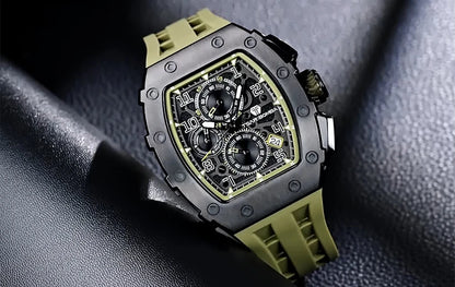 TSAR BOMBA New TB8204 Watch for Men, Japan Quartz Chronograph, 50M Waterproof Wristwatch, Fashion Sport Clock, Luxury Gift