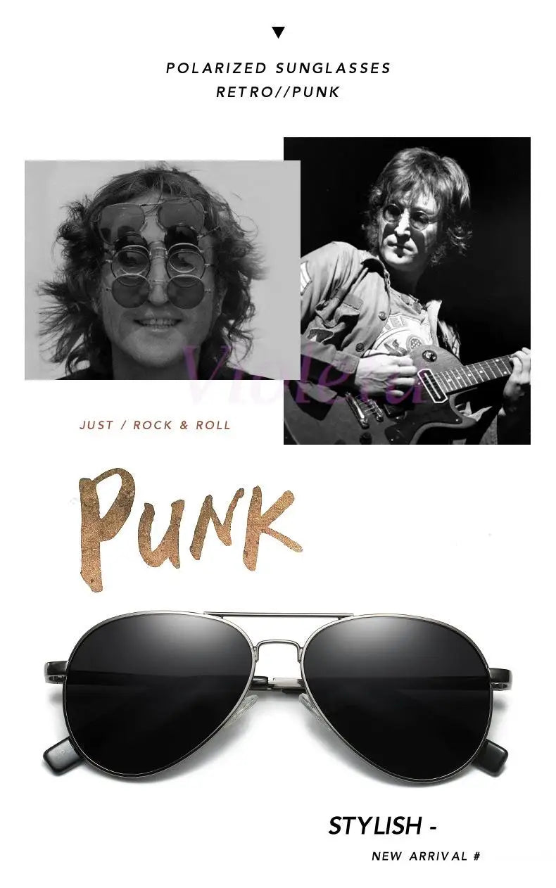 Punk Rock Polarized Sunglasses Color Film Sunglasses Han Edition Mirror Face Fashion Sun Glasses T1001