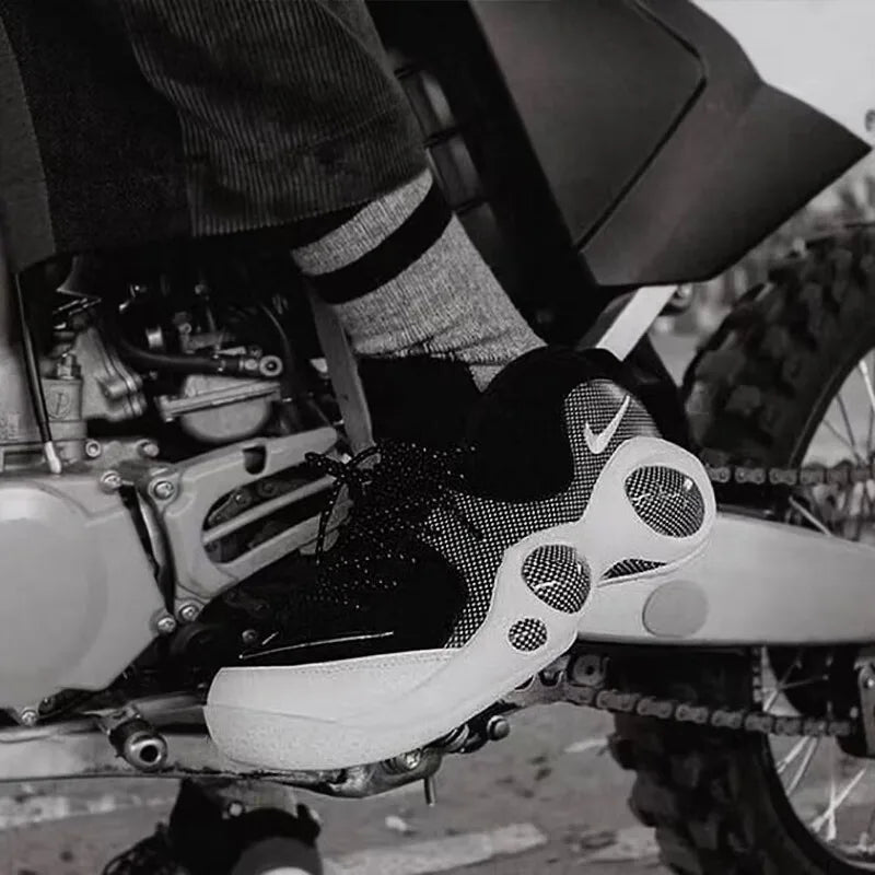 Nike Casual Men's Shoes Air Zoom Flight95 Basketball Shoes Black & White Big Eyes DM0523-001