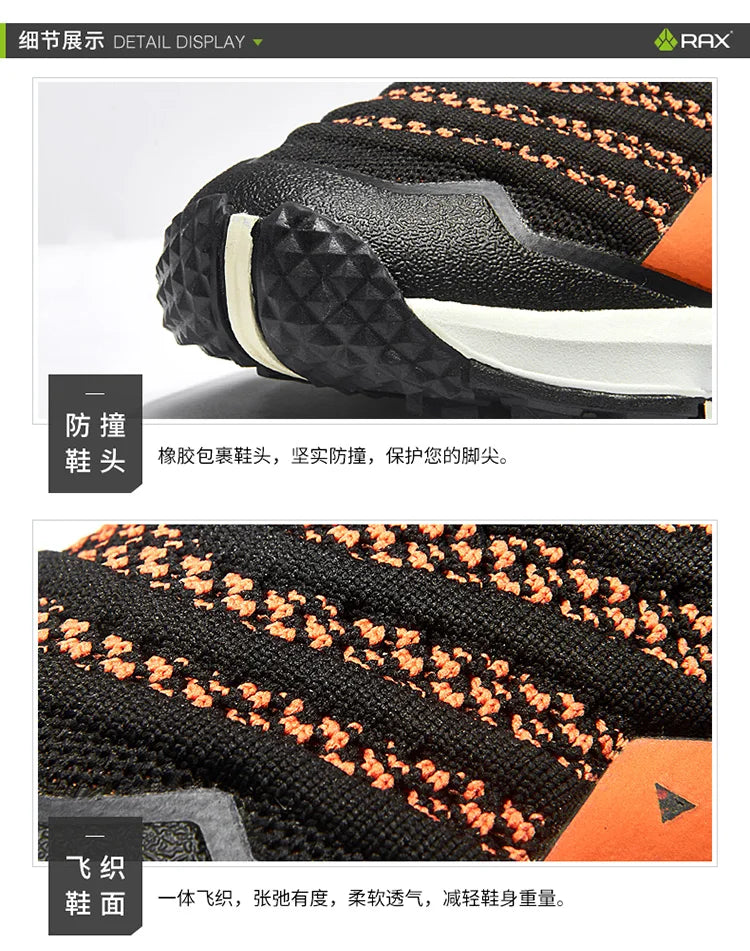 Rax Men Waterproof Hiking Shoes Breathable Hiking Boots Outdoor Trekking Sports Sneakers Tactical Shoes
