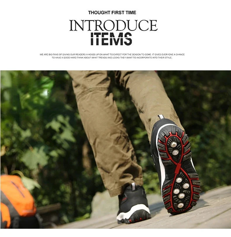 Men's EVA Hiking Shoes Waterproof Anti-Slip Leather Outdoor Sports Shoes for Camping Running Jogging 2025 New