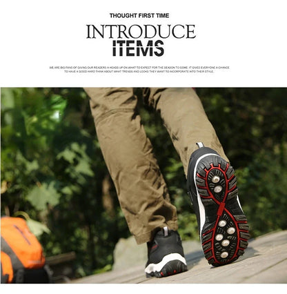 Men's EVA Hiking Shoes Waterproof Anti-Slip Leather Outdoor Sports Shoes for Camping Running Jogging 2025 New