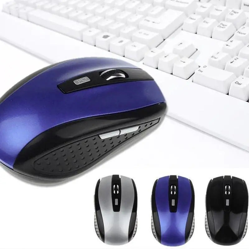 Ratón inalámbrico óptico 2.4GHz con receptor USB para gaming, 6 botones, para ordenador PC, portátil y accesorios