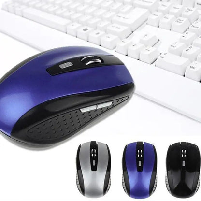 Ratón inalámbrico óptico 2.4GHz con receptor USB para gaming, 6 botones, para ordenador PC, portátil y accesorios