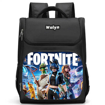 School Backpack With Multi Compartment, Large Cartoon Fortnite School Bags For Boys & Girls, Durable Child Backpack For Ages 5-10