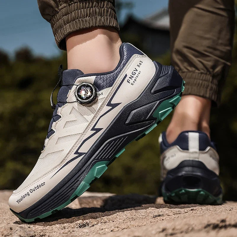 Sneakers da uomo casual outdoor antiscivolo e ammortizzanti, versatili scarpe da hiking off-road con suola morbida e confortevole per running