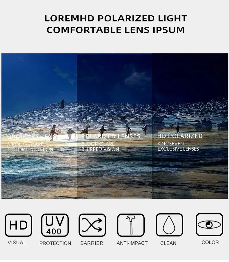 KINGSEVEN Cycling Anti-UV Sunglasses Men Women Bicycle Glasses UV400 Polarized Fishing Bike Climbing Large Frame Sports Eyewear