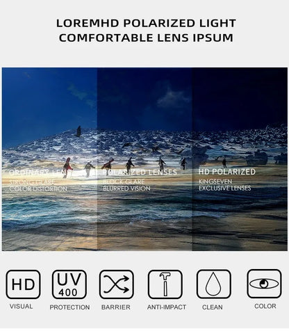 KINGSEVEN Cycling Anti-UV Sunglasses Men Women Bicycle Glasses UV400 Polarized Fishing Bike Climbing Large Frame Sports Eyewear