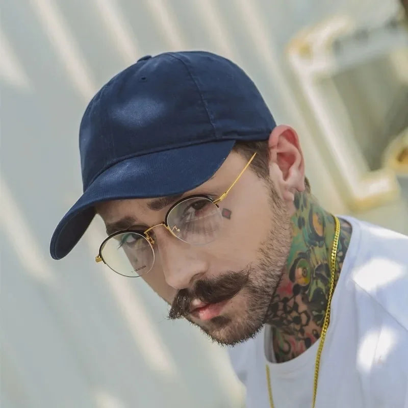 Jednobarevná velká měkká bavlněná baseballová čepice pro muže, 63 cm, klasická plus snapback čepice, dámský golfový klobouk proti slunci, 59–62 cm