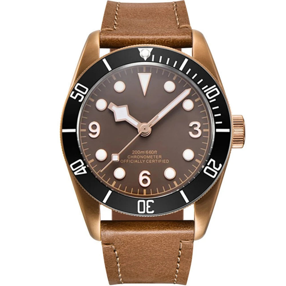 Luxury NH35A Corgeut 41mm Automatic Men's Watch PVD Case Sapphire Military Male 10BAR wim Watches Luminous Mechanical Wristwatches