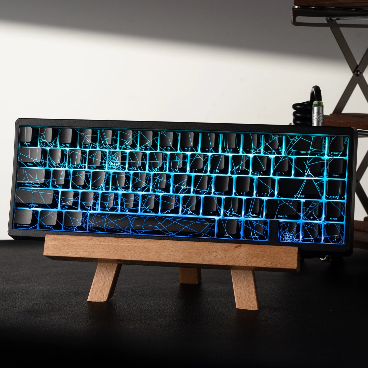 XVX M67 JadeStone Mechanical Keyboard With IMD-Tech Keycaps Hot Swappable Gasket Tri-Mode Custom RGB Wireless Keyboard 65%