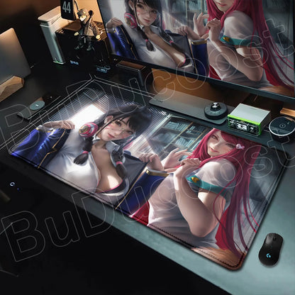 Overwatch Gaming Anime Girl Large XXL Mouse Pad HD Printing Computer Keyboard Mats Laptop Office Rubber Soft Desk Rug 900x400 mm