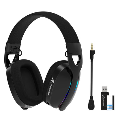 ATTACK SHARK L90 Casque de jeu pliable en trois modes, ultra léger, microphone antibruit amovible, RVB, son 7,1 canaux, 500 mAh