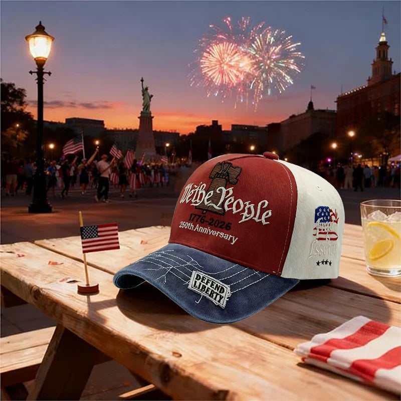 ABLECAP 2026 New Embroidered Baseball Caps For Patriotic USA 250th Anniversary Hat 1776-2026 Male Female Adult New Year Gift