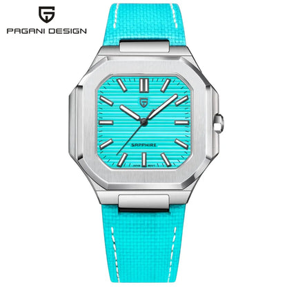 Reloj cuadrado de cuarzo para hombre PAGANI DESIGN New V2, marca de lujo premium, deportivo, resistente al agua, de zafiro y acero inoxidable