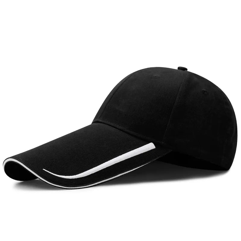 Peaked Hat Spring Summer 14cm Long Brim Sunscreen Fishing  Men Women Street Sunshade Outdoor Adjustable Cotton Golf Cap Trucker