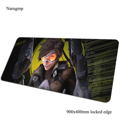 Overwatch-muismat voor verjaardag, computermat 900x400x3mm, grote gaming-muismat, cadeau, bureauonderlegger voor muis en toetsenbord, pc-gamer