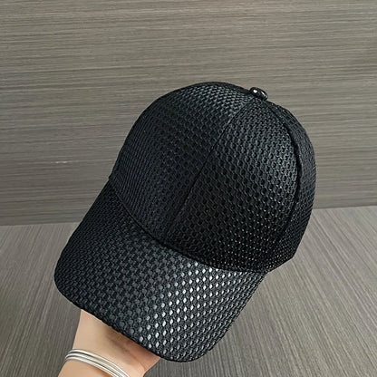 New Outdoor Casual Mesh Baseball Cap Simple Thin Breathable Summer Sun Hat for Women Men