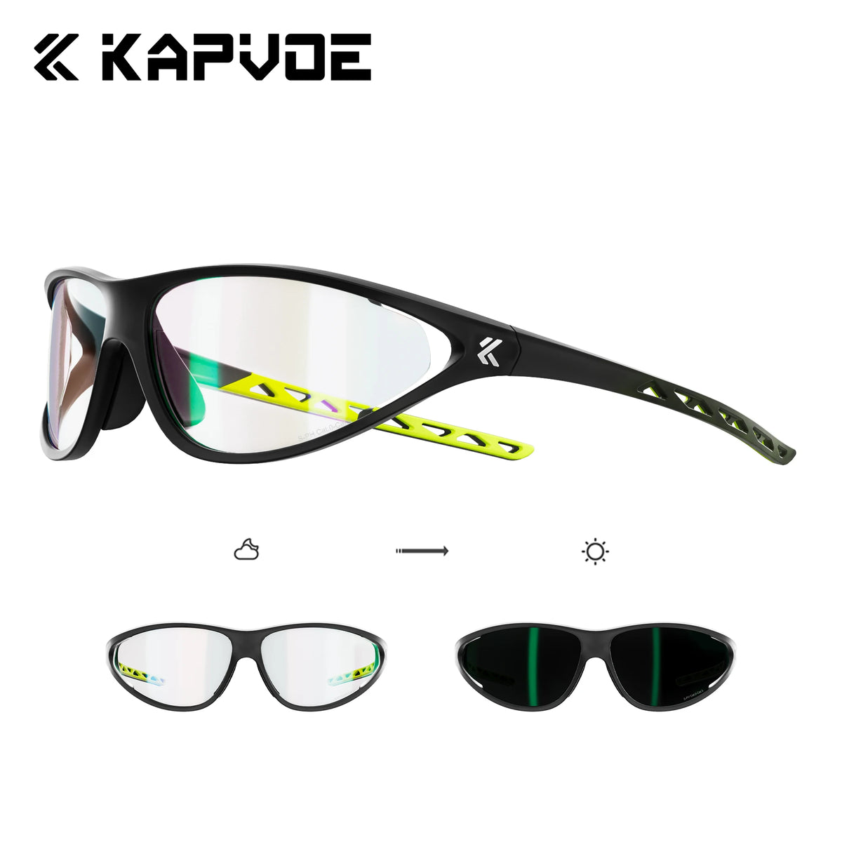 Kapvoe Hiking Sunglasses Camping Fashion Sunglasses for Men Photochromic Cycling Glasses MTB Bike Goggles Fishing Eyewear Sports