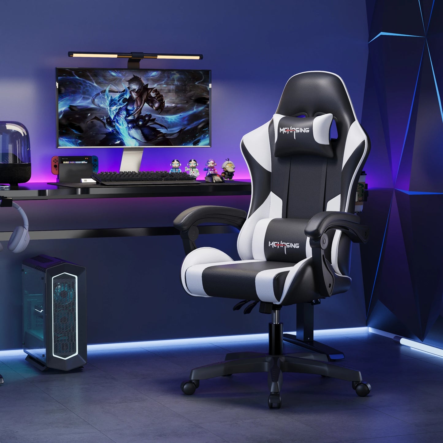 Ergonomic Modern Design Swivel Chair for Office and Home E-sport Gaming Chair With Wheels Revolving Style Computer Gaming Chair