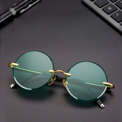 Men's Resin Sunglasses  Frameless UV400 Sunglasses Cool Eye Protection Glasses Summer Decorative Sunglasses