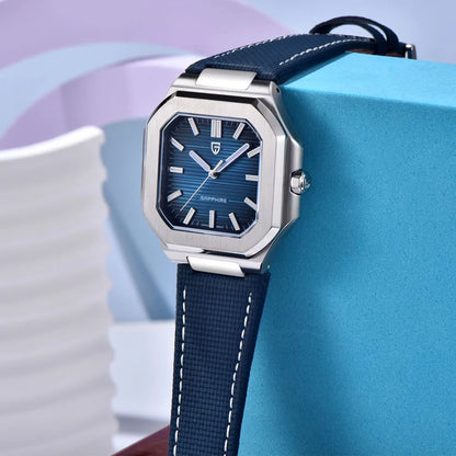 2026 New PAGANI DESIGN Square Quartz Luxury Watch for Men AR Sapphire Mirror Japan Movt Man Watch Luminous 316L All Steel Watch