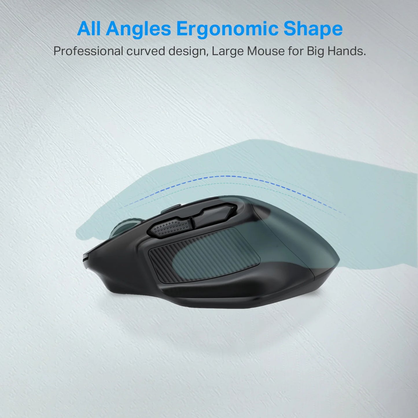 E-YOOSO 2.4G vezeték nélküli egér PAW3212 4800 DPI ergonomikus egér, gamer egér, irodai egér notebookhoz, PC-hez, laptophoz és MacBookhoz