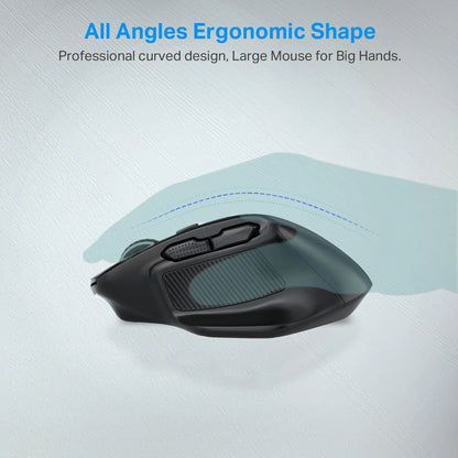 E-YOOSO 2.4G vezeték nélküli egér PAW3212 4800 DPI ergonomikus egér, gamer egér, irodai egér notebookhoz, PC-hez, laptophoz és MacBookhoz