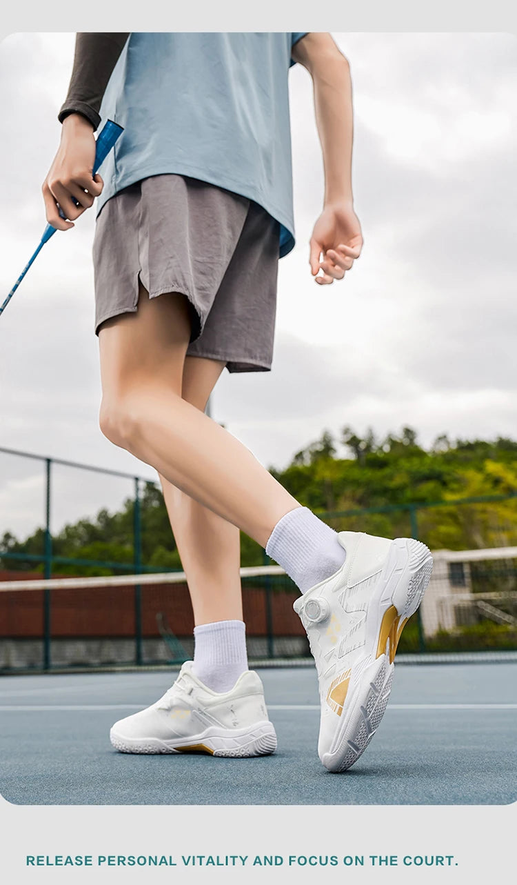 Badminton Shoes Men Training Sports Shoes Indoor and Ooutdoor Anti Slip Wear-resistant Mesh Breathable Table Tennis Tennis Shoes