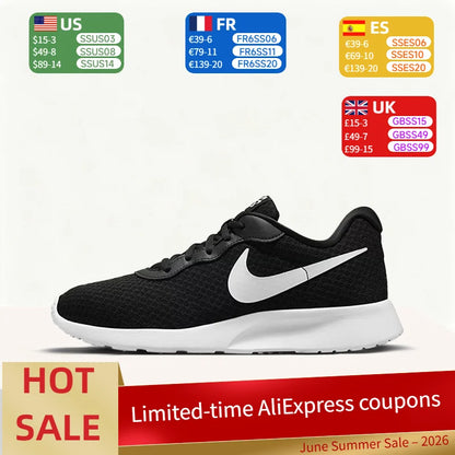 Nike Tanjun Comfortable, Versatile, Breathable Low-Top Durable Running Shoes for Men and Women - Black DV7786-001