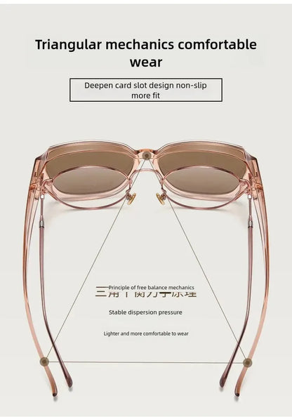 Fashion Round Polarized Sunglasses Cover Over Myopia Prescription Glasses Portable Men Women Vintage Fishing Driving Eyewear