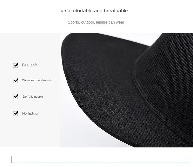 Large 64cm Back Closed Skateboard Cap for Men Fitted Baseball Cap XXL Male Big Size Snapback Caps Plain Football Hat 60cm 62cm
