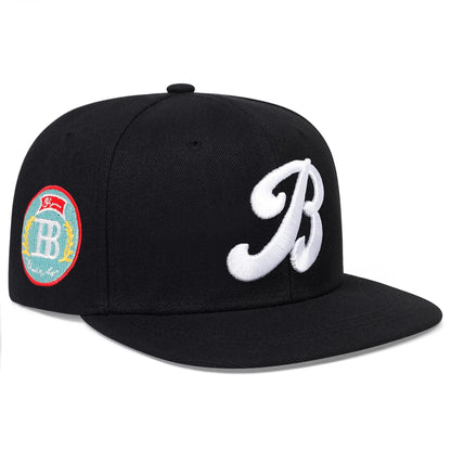 Unisex B Letter Embroidery Hip-hop Hats Spring Autumn Outdoor Adjustable Casual Baseball Caps Sunscreen Hat Sports Cap