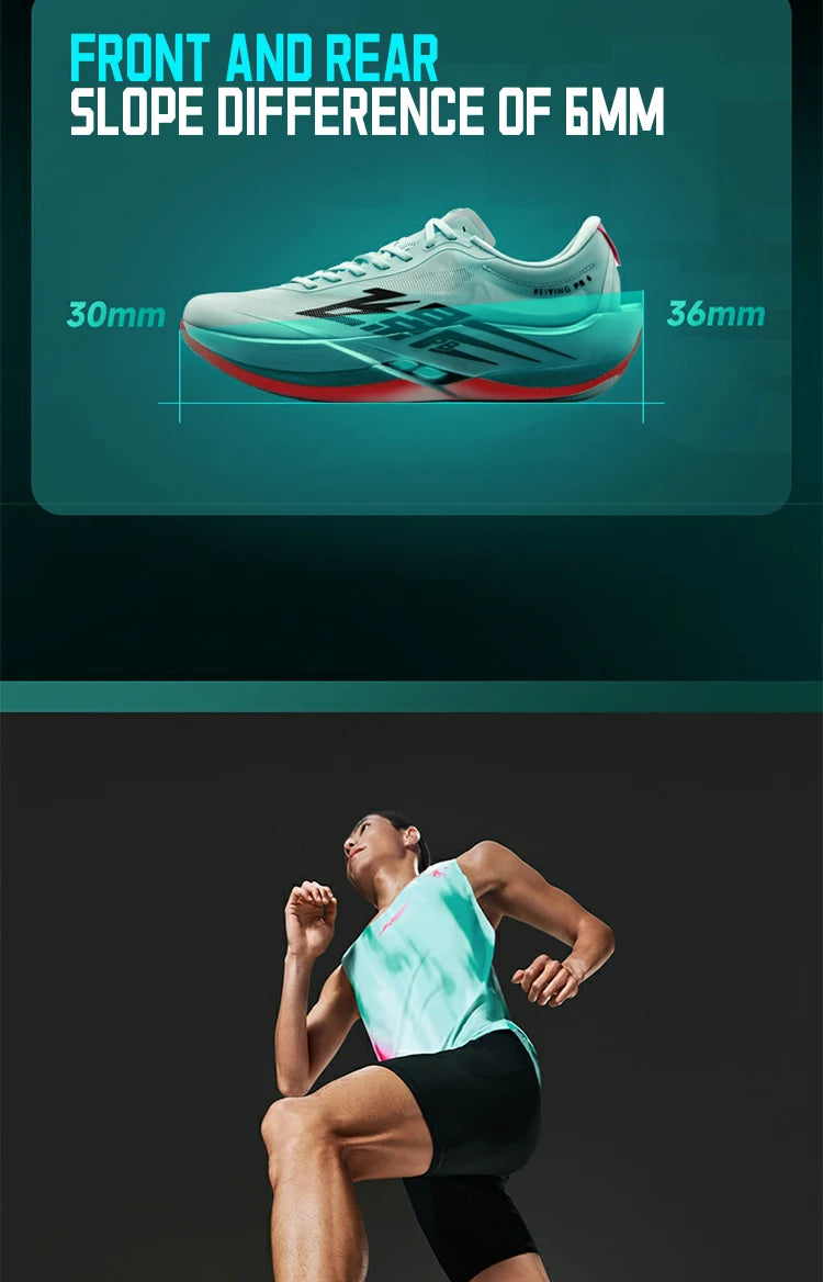 QIAODAN Feiying PB6.0 Homem 2026 Sapatilhas Desportivas de Competição para Maratona Novas com Placa de Carbono Suspensa Integral QDB023261299