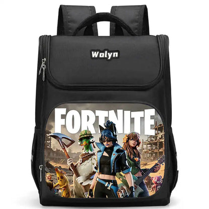 School Backpack With Multi Compartment, Large Cartoon Fortnite School Bags For Boys & Girls, Durable Child Backpack For Ages 5-10