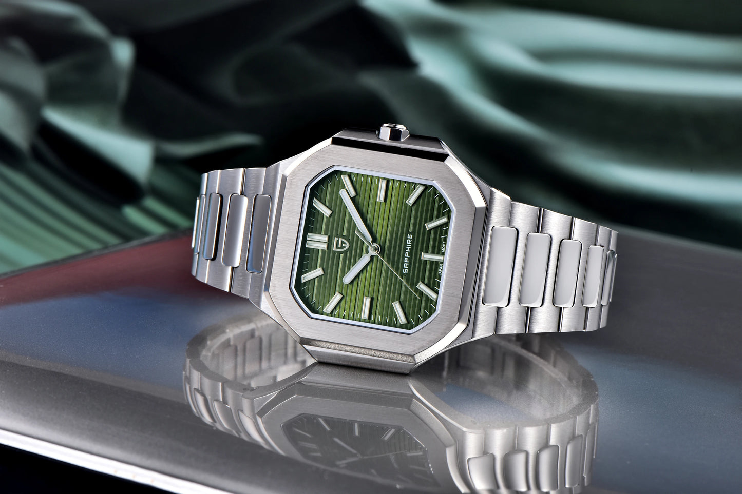 2026 New PAGANI DESIGN Square Quartz Luxury Watch for Men AR Sapphire Mirror Japan Movt Man Watch Luminous 316L All Steel Watch