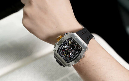 TSAR BOMBA New TB8204 Watch for Men, Japan Quartz Chronograph, 50M Waterproof Wristwatch, Fashion Sport Clock, Luxury Gift