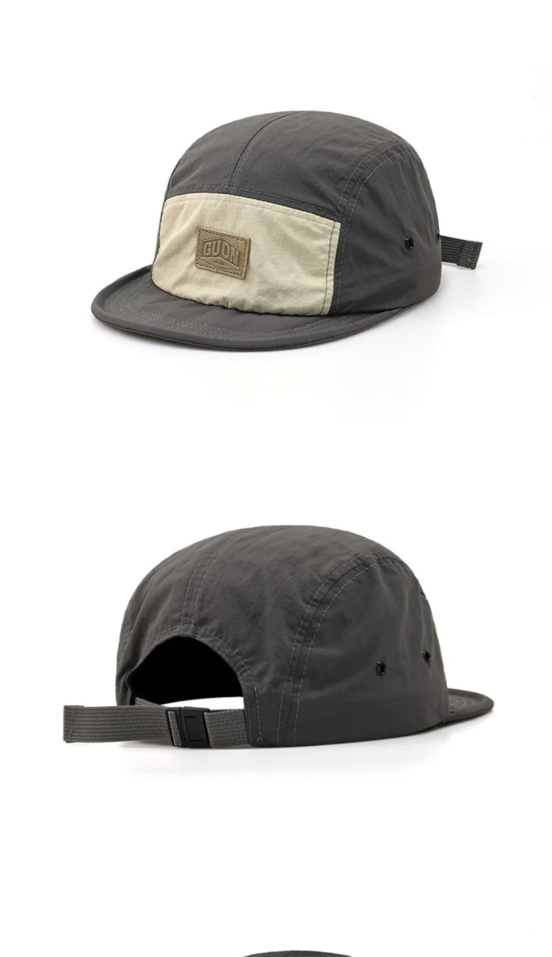 Summer Thin Breathable Quick-drying Baseball Cap Men and Women Outdoor Adventures Sun Protection Short Brim 5-flap Hiking Hats
