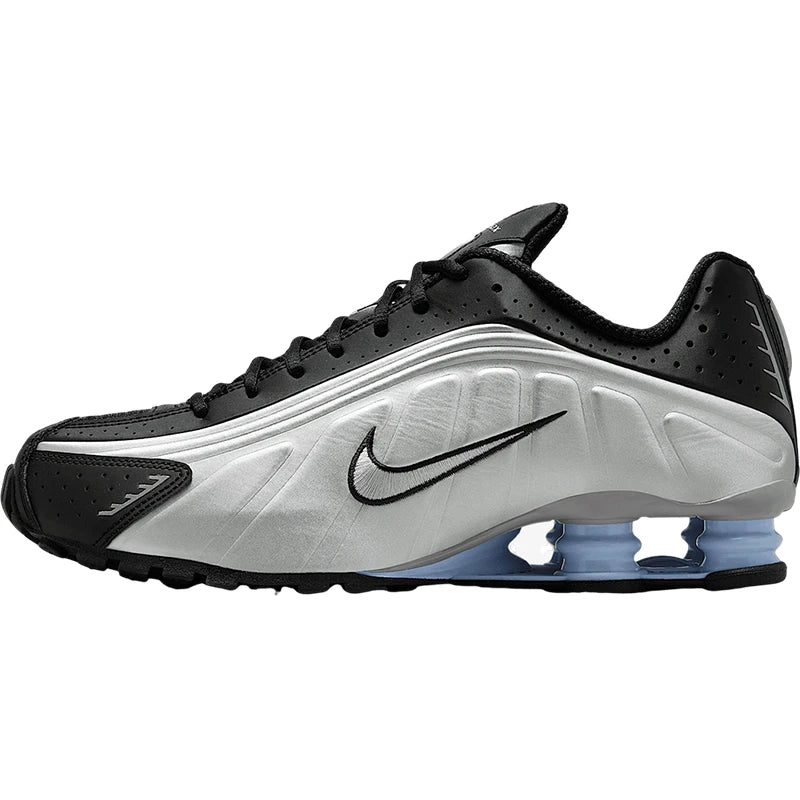 Ténis de corrida Nike Shox R4 genuínos para homem com amortecimento Air, cano baixo HQ1988-004